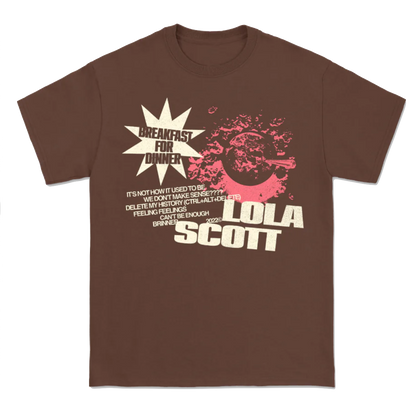 Lola Scott Breakfast For Dinner Brown Tee